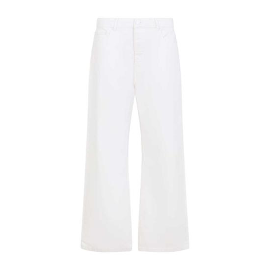  아미 데님 팬츠 알렉상드르 마티우시 라지핏 진 블랑 크림 - AMI