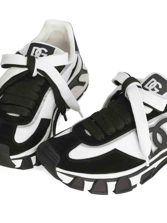 26SS 돌체앤가바나 DG 컨트리 로드 나일론 앤 레더 스니커즈 CS2403A02088B926 White - DOLCE & GABBANA