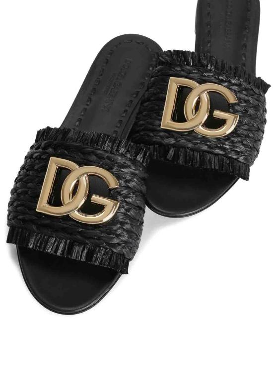 26SS 돌체앤가바나 라피아 브레이드 슬리퍼 CQ0646AN2178B956 - DOLCE & GABBANA