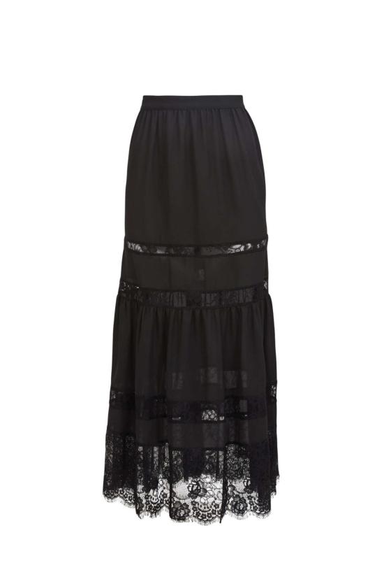  플뢰르 뒤 말 롱 스커트 Fleur Du Mal Juliet 레이스 맥시  블랙