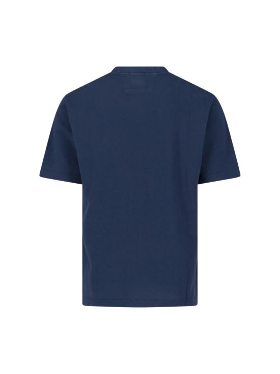 26SS 씨피 컴퍼니 24/1 피케 피그먼트 다이드 숏슬리브 티셔츠 20CMTS173A 005527S 889 MIDNIGHT NAVY DOM - C.P. COMPANY