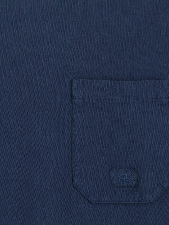 26SS 씨피 컴퍼니 24/1 피케 피그먼트 다이드 숏슬리브 티셔츠 20CMTS173A 005527S 889 MIDNIGHT NAVY DOM - C.P. COMPANY