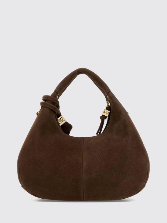 26SS 가니 스웨이드 미니 호보백 B2070016 979 Brown - GANNI