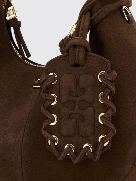 26SS 가니 스웨이드 미니 호보백 B2070016 979 Brown - GANNI