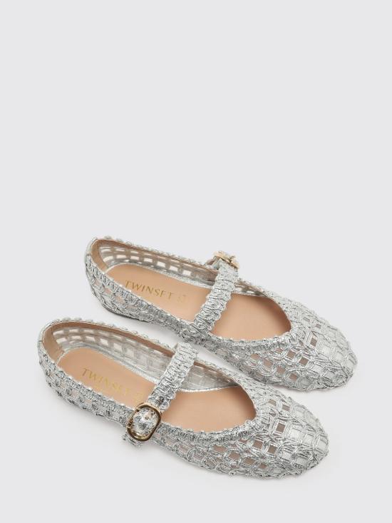 26SS 트윈셋 플랫 슈즈 261TGT074 00995 Silver - TWINSET