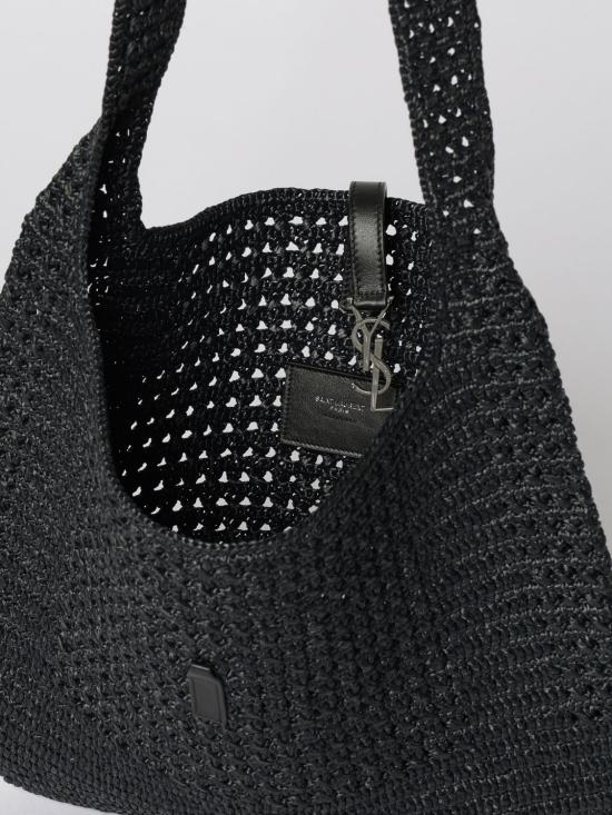 26SS 생로랑 LE 5 A 7 마크라메 미디엄백 778827GAAEN 1000 Black - SAINT LAURENT