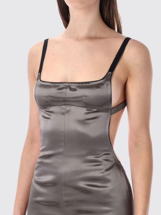 26SS 디 아티코 미디 원피스 WCW00279VVV112AA 708 Grey - THE ATTICO