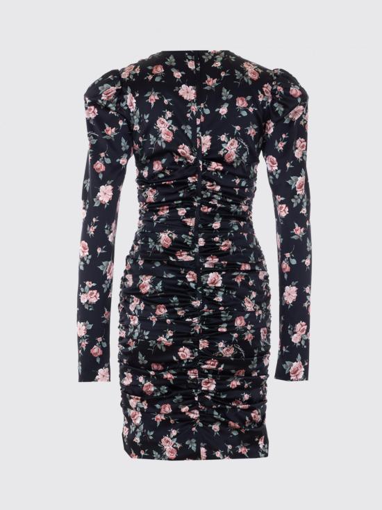 26SS 돌체앤가바나 빈티지 로즈 프린트 드레이프 드레스 F60G3TFSA8H HN5XQ Pink - DOLCE & GABBANA