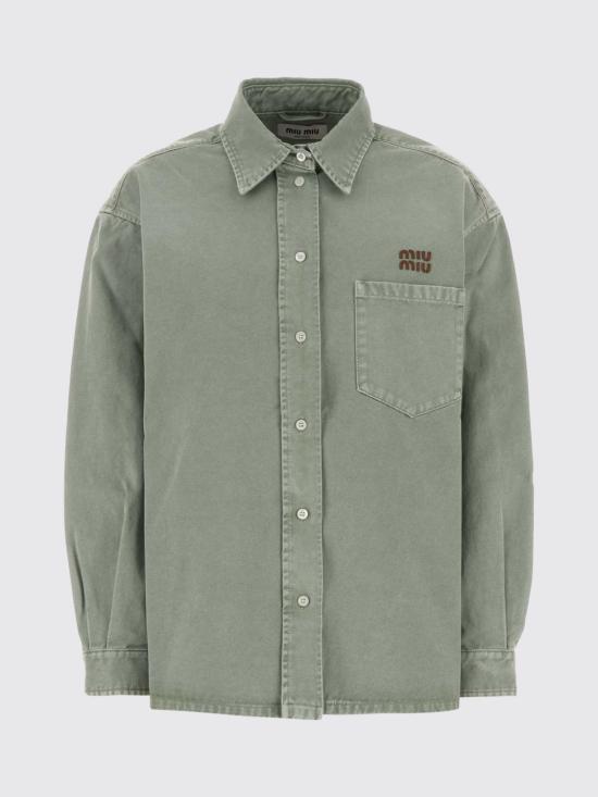 26SS 미우미우 셔츠 MK2018SOOO1350 F0089 Green