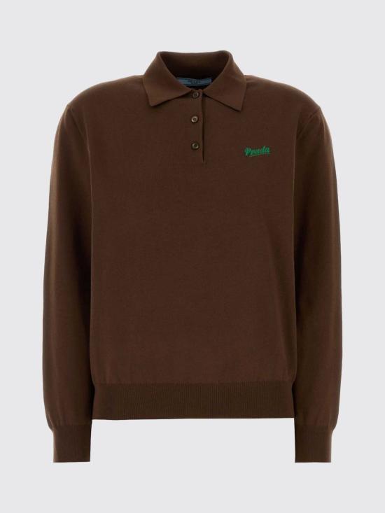 26SS 프라다 폴로 티셔츠 P24B3CSOOO19DA F0C0K Brown