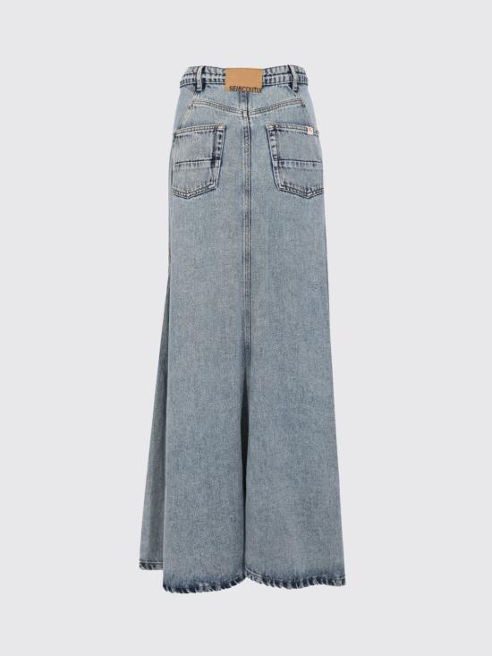 26SS 세미쿠튀르 데님 스커트 Y6SY12 JNS69 Green - SEMI-COUTURE