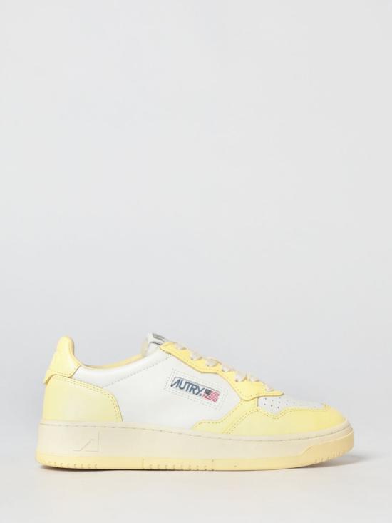 26SS 오트리 메달리스트 로우 레더 스니커즈 AULWWB63 Yellow