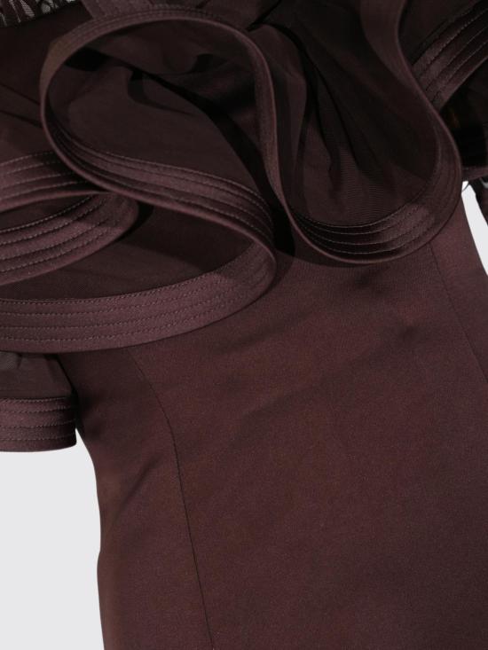 26SS 엘리자베타프랜치 숏 원피스 AB87962E2 644 Brown - ELISABETTA FRANCHI