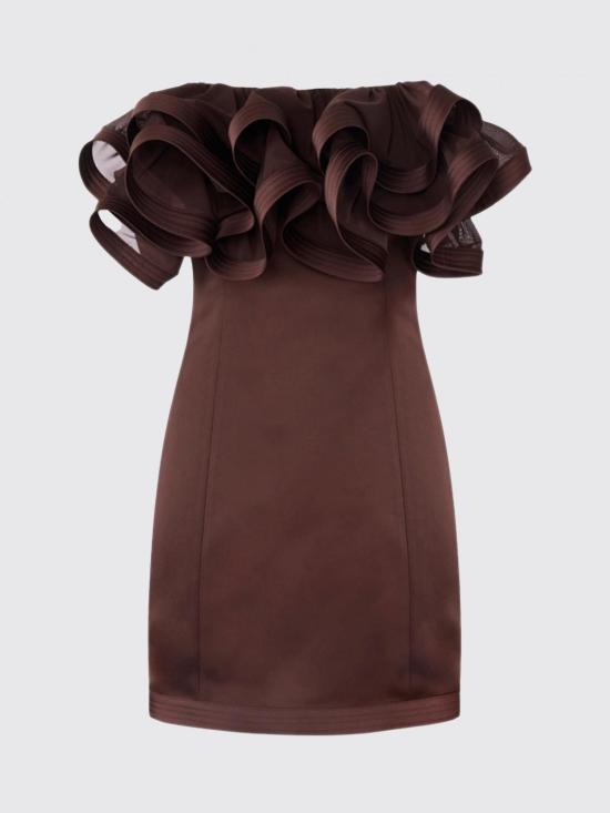 26SS 엘리자베타프랜치 숏 원피스 AB87962E2 644 Brown - ELISABETTA FRANCHI