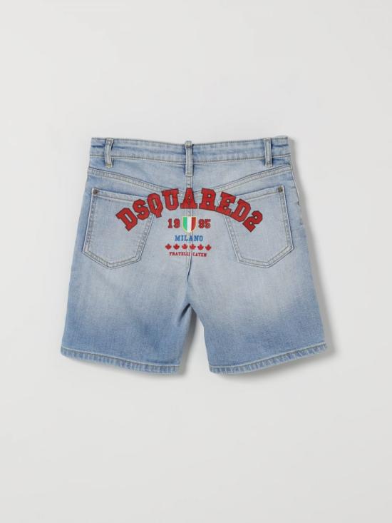 26SS [키즈] 디스퀘어드2 쇼츠/버뮤다 DQ3345D0AHN DQ01 Blue - DSQUARED2