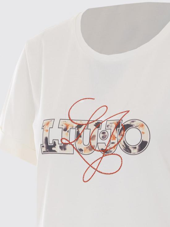 26SS 리우조 반팔 티셔츠 TA6163JS003 P9312 Yellow Cream - LIU JO