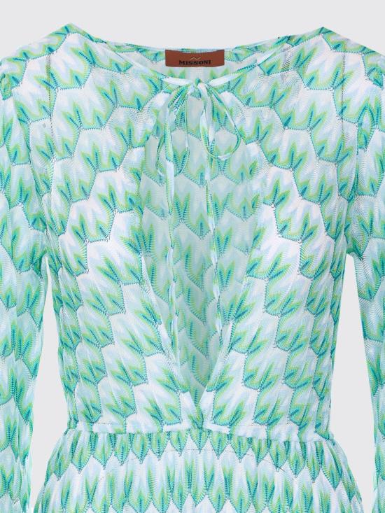 26SS 미소니 롱 원피스 MS26SQ0LBR014I S72OR Green - MISSONI