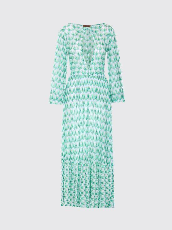 26SS 미소니 롱 원피스 MS26SQ0LBR014I S72OR Green - MISSONI