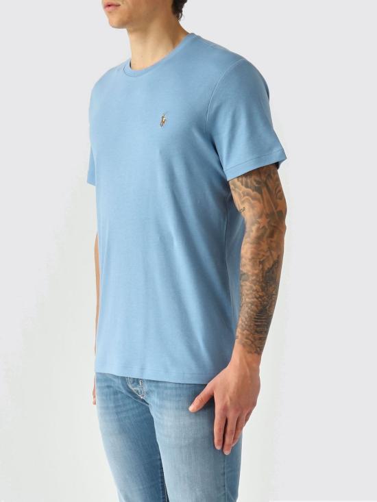 26SS 폴로 랄프로렌 포니 로고 자수 반팔티 710740727 086 Sky Blue - POLO RALPH LAUREN