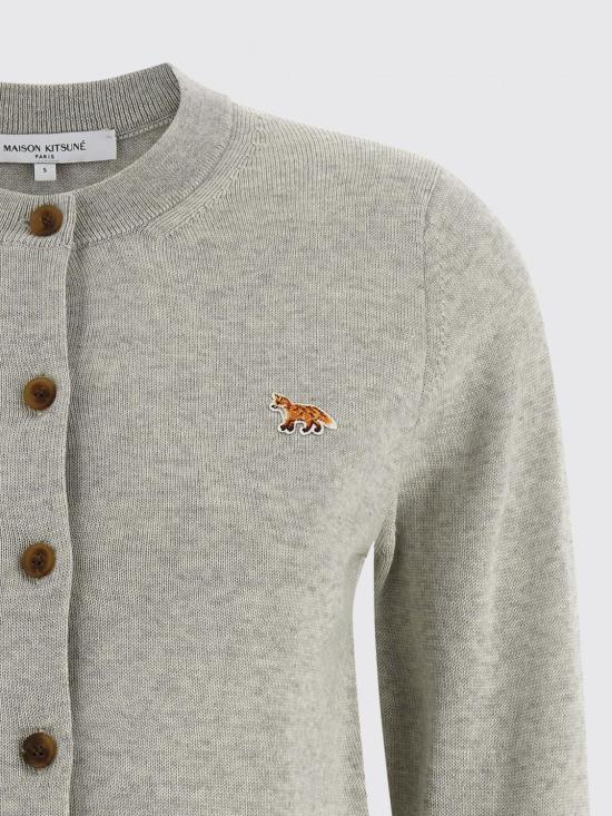 26SS 메종키츠네 베이비 폭스 메리노 레귤러 가디건 PW00502KT1181 H120 Grey - MAISON KITSUNE
