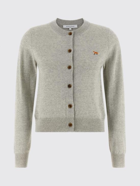 26SS 메종키츠네 베이비 폭스 메리노 레귤러 가디건 PW00502KT1181 H120 Grey - MAISON KITSUNE