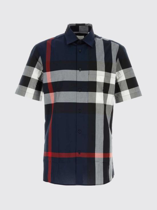 26SS 버버리 체크 코튼 셔츠 8079592 Navy - BURBERRY