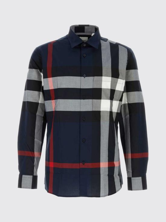 26SS 버버리 체크 코튼 셔츠 8073216 Navy - BURBERRY