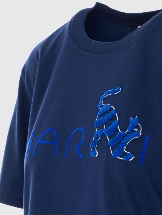 26SS 마르니 반팔 티셔츠 THJE0293S3USCY84 LOB99 Blue - MARNI