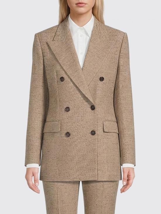 26SS 돌체앤가바나 더블 브레스티드 시칠리아 트위드 이펙트 자켓 F29YFTHUMWC S8230 Beige