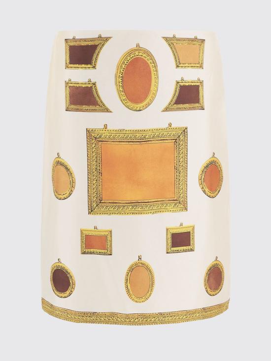 26SS 베르사체 미디 스커트 10246901A17951 5K920 Ivory - VERSACE