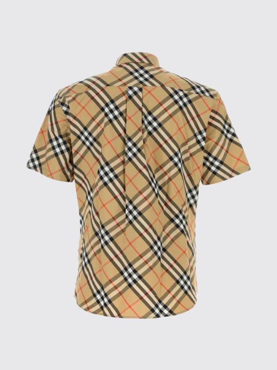 26SS 버버리 체크 숏 셔츠 8087637 Sand - BURBERRY
