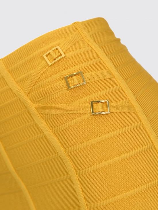 26SS 엘리자베타프랜치 미디 스커트 GK30D62E2 EV4 Yellow - ELISABETTA FRANCHI