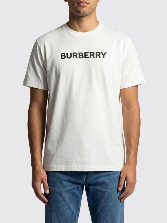26SS 버버리 로고 프린트 코튼 오버사이즈 티셔츠 8055309 White