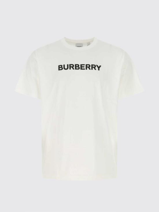 26SS 버버리 로고 프린트 코튼 오버사이즈 티셔츠 8055309 White - BURBERRY