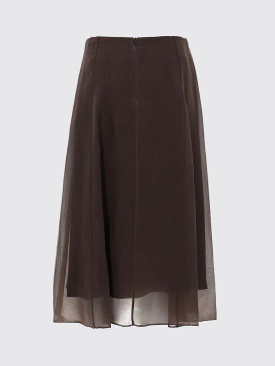 26SS 브루넬로 쿠치넬리 롱 스커트 MF940G3877 C4222 Burnt - BRUNELLO CUCINELLI