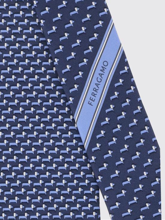 26SS 살바토레 페라가모 넥타이 351311 788885 002 Blue - SALVATORE FERRAGAMO