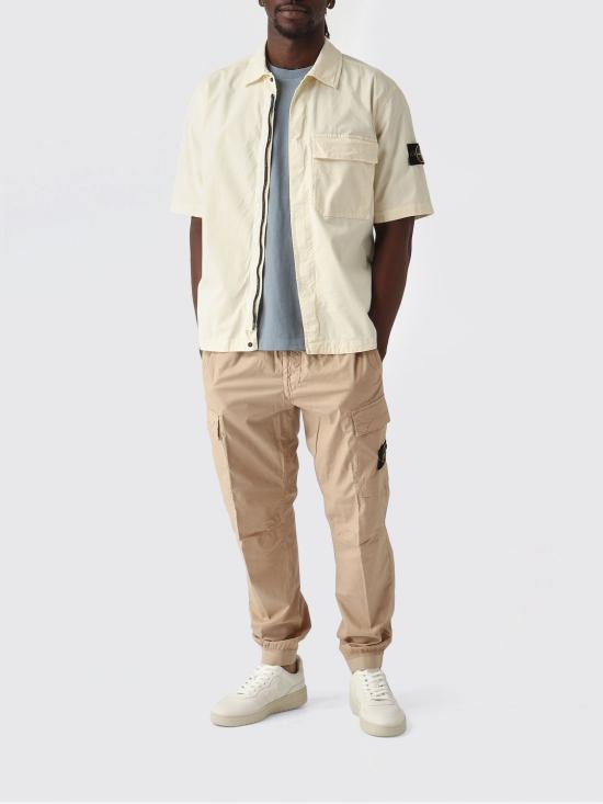 26SS 스톤 아일랜드 반팔 셔츠 1100025S0A10 V0093 Ivory - STONE ISLAND