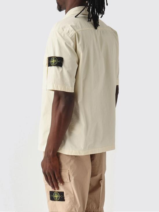 26SS 스톤 아일랜드 반팔 셔츠 1100025S0A10 V0093 Ivory - STONE ISLAND