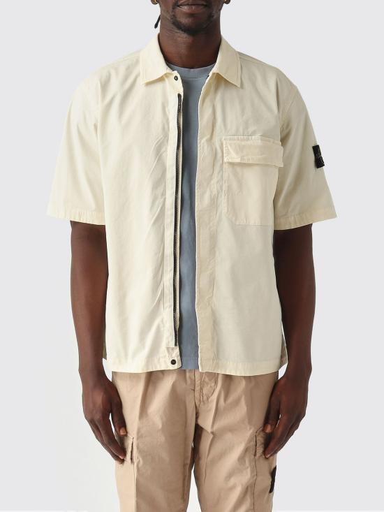 26SS 스톤 아일랜드 반팔 셔츠 1100025S0A10 V0093 Ivory