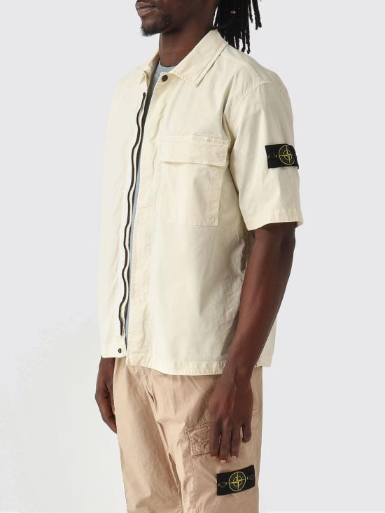 26SS 스톤 아일랜드 반팔 셔츠 1100025S0A10 V0093 Ivory - STONE ISLAND
