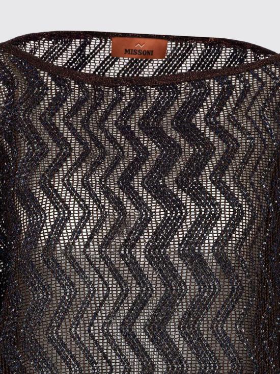 26SS 미소니 미디 원피스 MS26SQ1EBV00IT S80EQ Brown - MISSONI