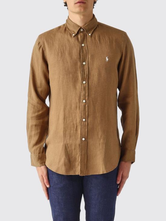 26SS 폴로 랄프로렌 긴팔 셔츠 710966294 505 Brown