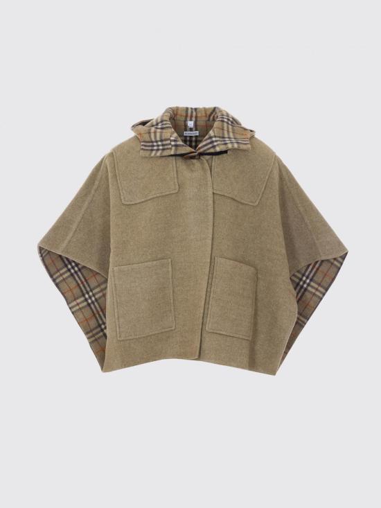26SS 버버리 울 더플 케이프 8119855 Green - BURBERRY