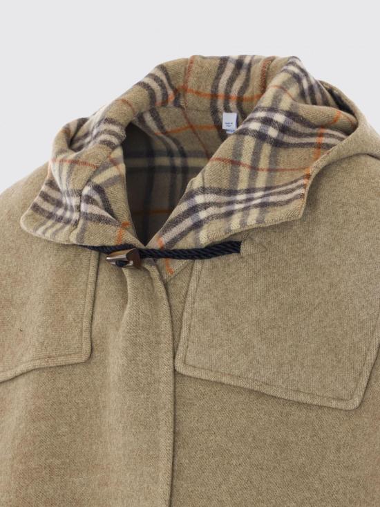 26SS 버버리 울 더플 케이프 8119855 Green - BURBERRY