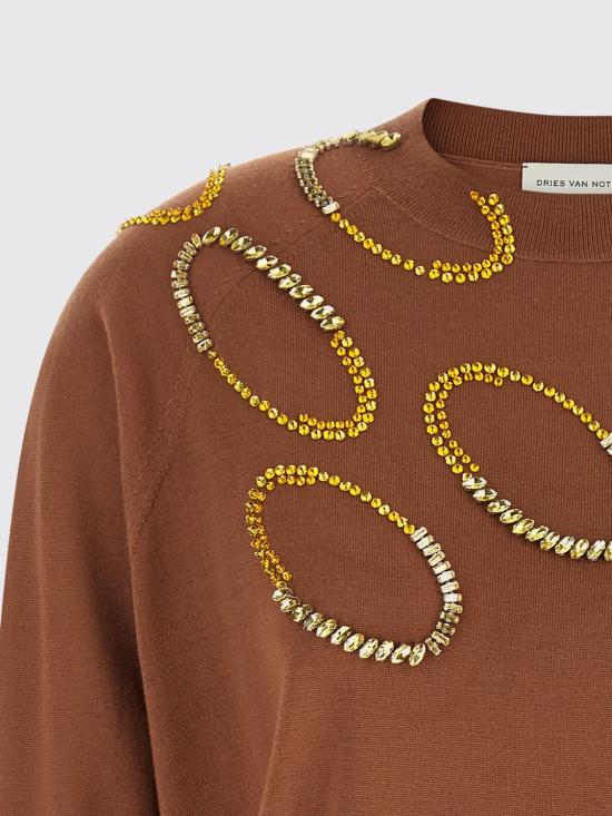 26SS 드리스 반 노튼 스웨터 2610112023700 700 Brown - DRIES VAN NOTEN