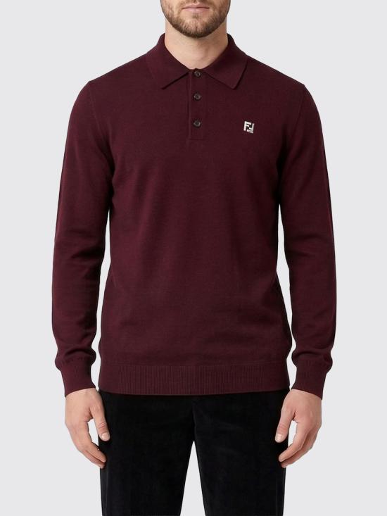 26SS 펜디 폴로 티셔츠 FZC167AU84 F0HM6 Burgundy