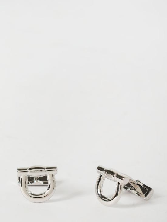 26SS 살바토레 페라가모 커프스 링크/타이 홀더 775189 676145 002 Silver