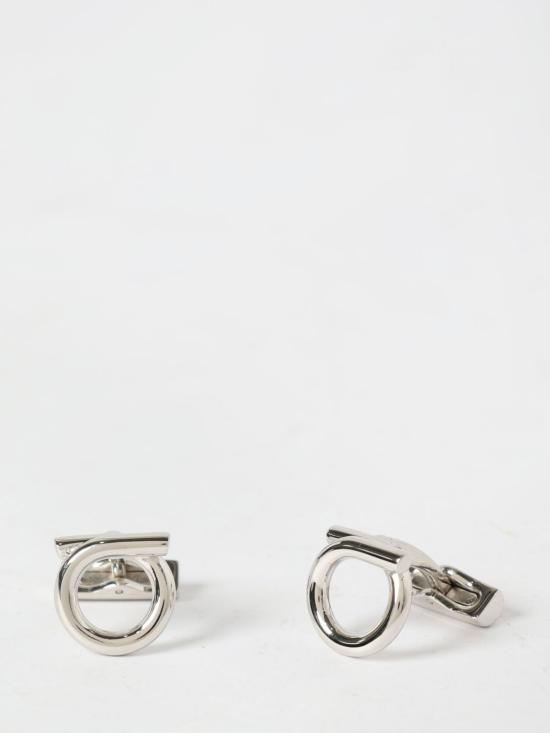 26SS 살바토레 페라가모 커프스 링크/타이 홀더 770381 780311 001 Silver