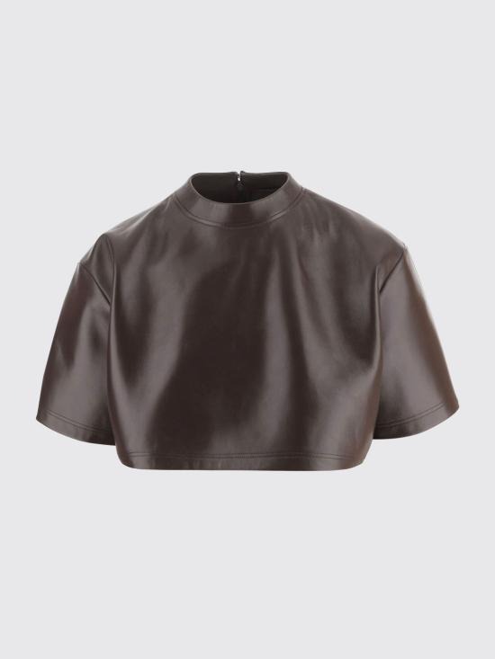 26SS 발렌시아가 슈퍼 크롭 탑 871799TUS17 2150 Brown - BALENCIAGA