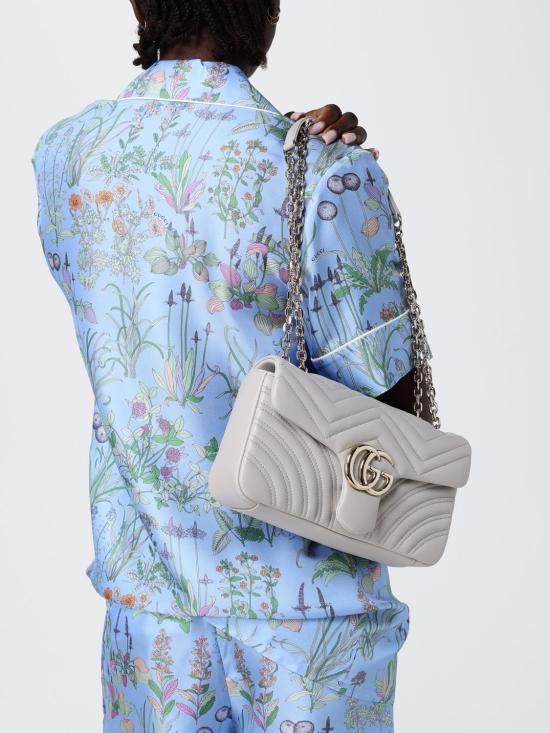 26SS 구찌 GG 마몽 미디엄 숄더백 837267AAE38 1712 White 1 - GUCCI